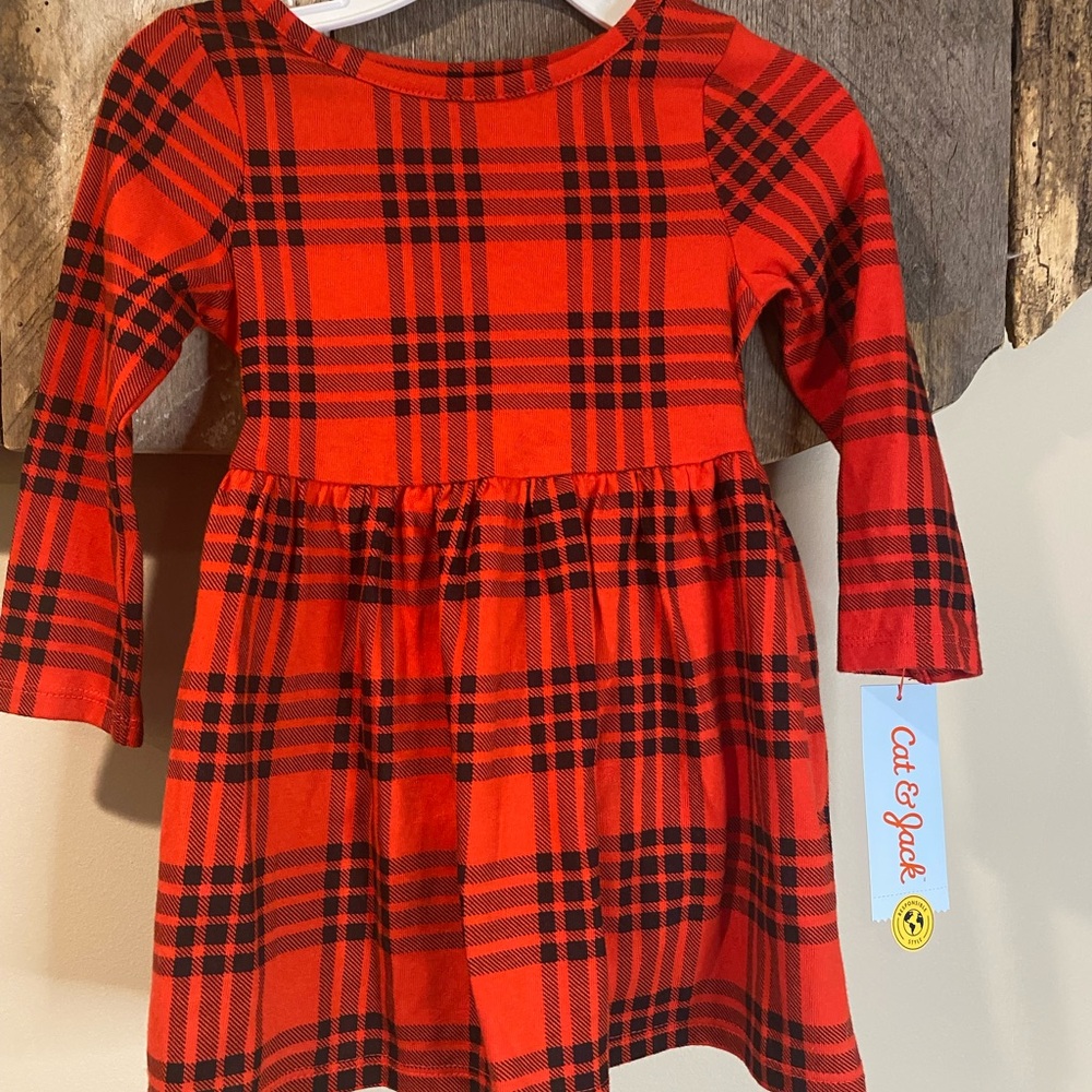 Cat & Jack Red Ruffled Buttoned Sundress - Picture 2 of 6